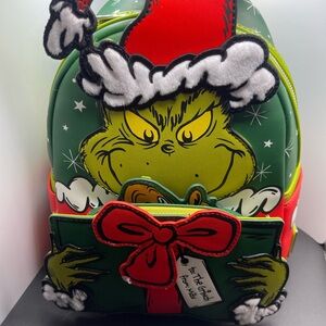 Loungefly Dr. Seuss Green and Red Backpack